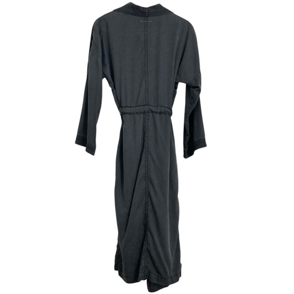 ANTHROPOLOGIE Hei Hei Trapunto Sash Belted Midi Trench Coat Gray - Picture 11 of 11